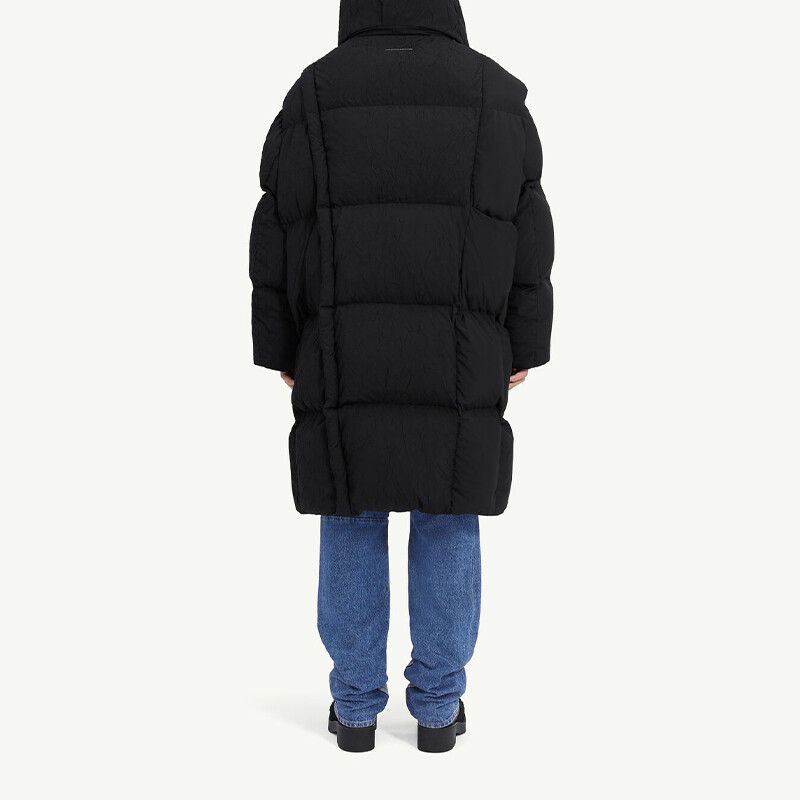 Chenpeng X MM6 X CHENPENG Совместная куртка-пуховик унисекс, черная Mm6 Maison Margiela, черный — фото 4