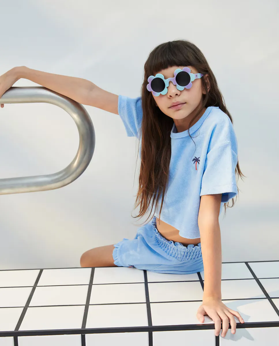 

Футболка для девочки из махровой ткани Kids El Corte Inglés, цвет 400 Azul
