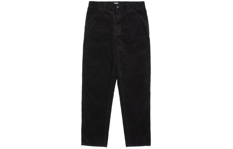

Брюки из вельвета с одной наколенником Carhartt WIP, черный