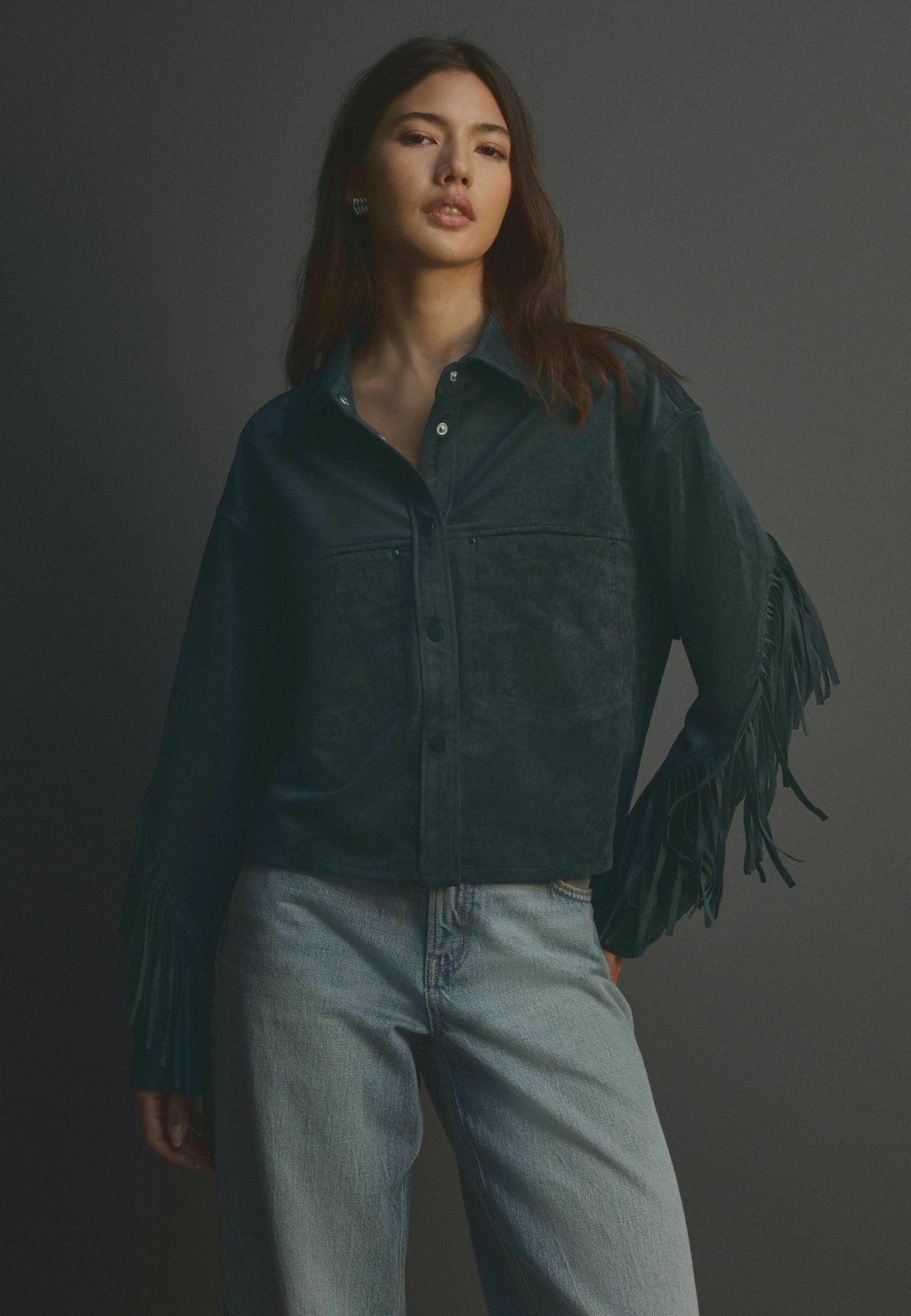 

Кожаная куртка FRINGED Next, синий