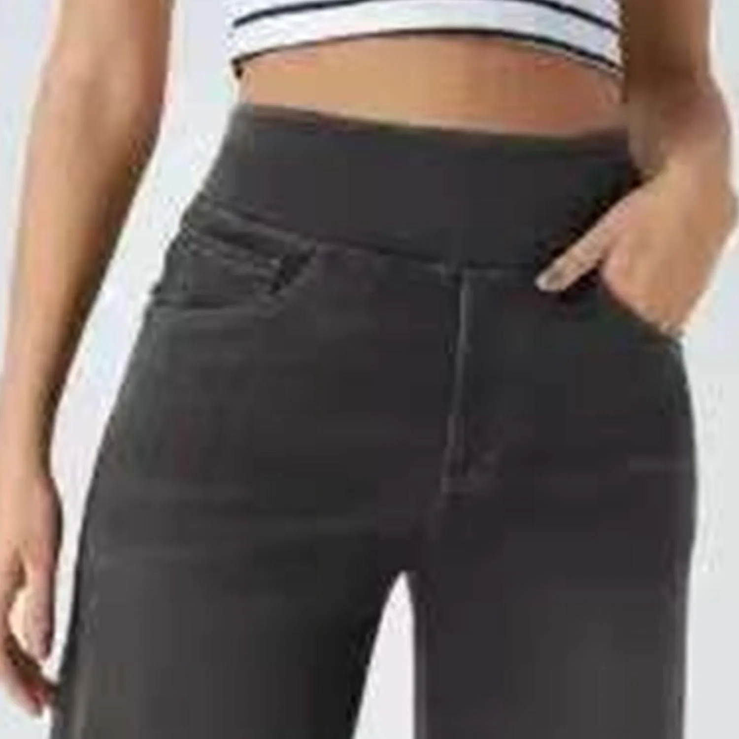Модные джинсы для женщин 2025 high waisted stretchy wide leg — фото 3