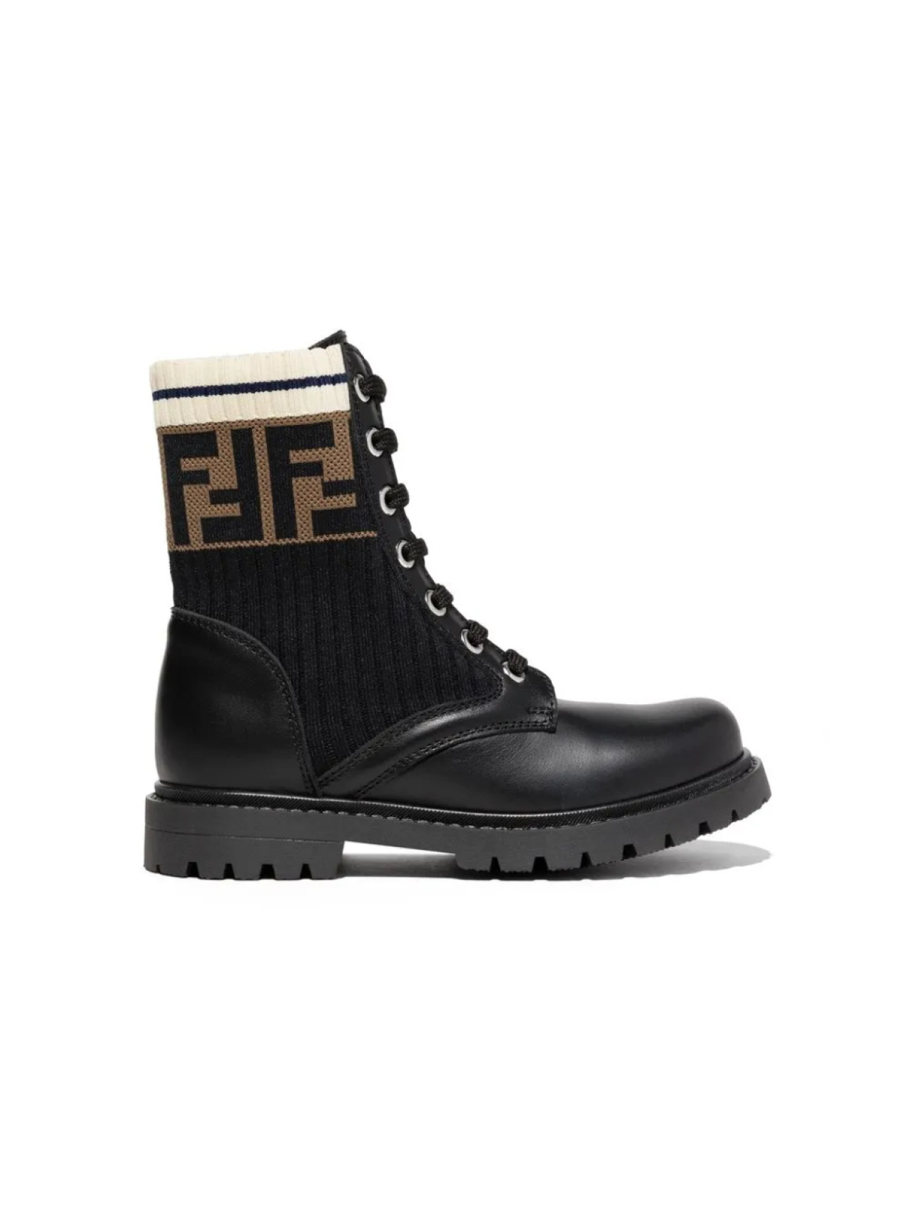 

Ботинки с логотипом FF Fendi Kids, черный