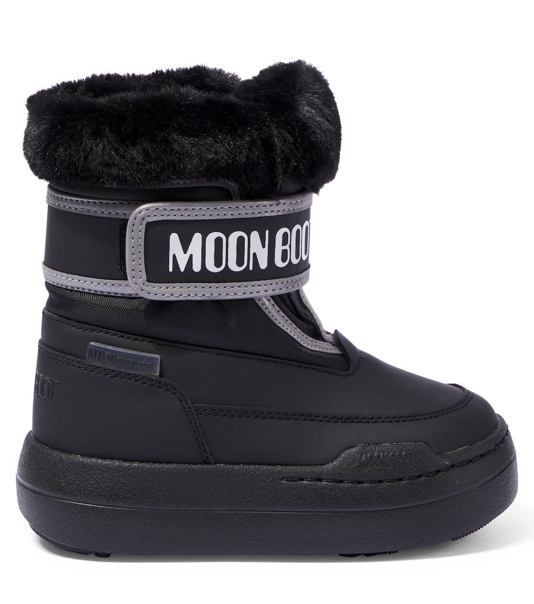Детские зимние ботинки Junior Park Strap с отделкой из искусственного меха Moon Boot Kids, черный — фото 4