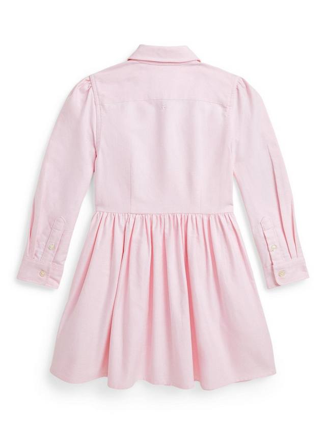 Детское платье-рубашка из оксфордского хлопка Polo Ralph Lauren, Bath Pink — фото 2