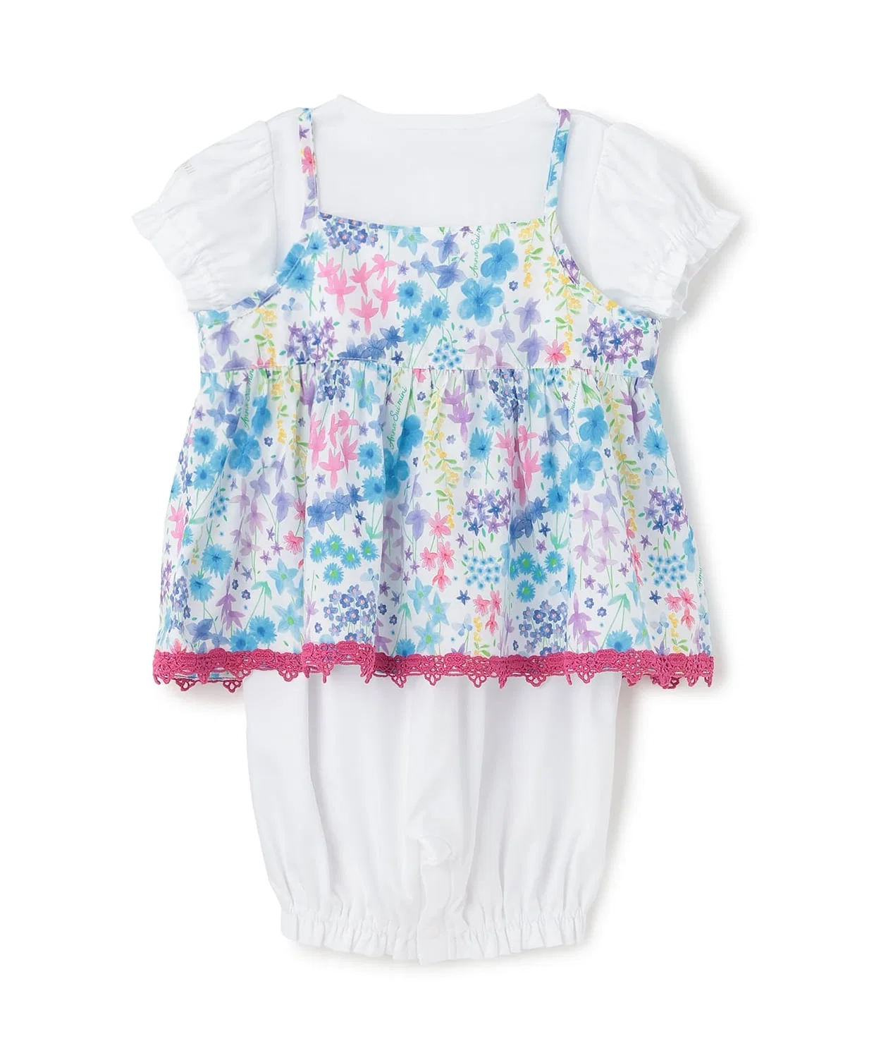 Туника + полурукав комбинезон 2WAY Resort Floral ANNA SUI mini белый — фото 2