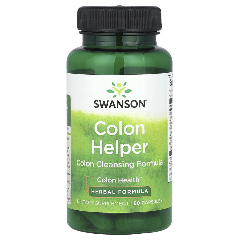 

Swanson, Colon Helper, формула для очищения кишечника, 60 капсул