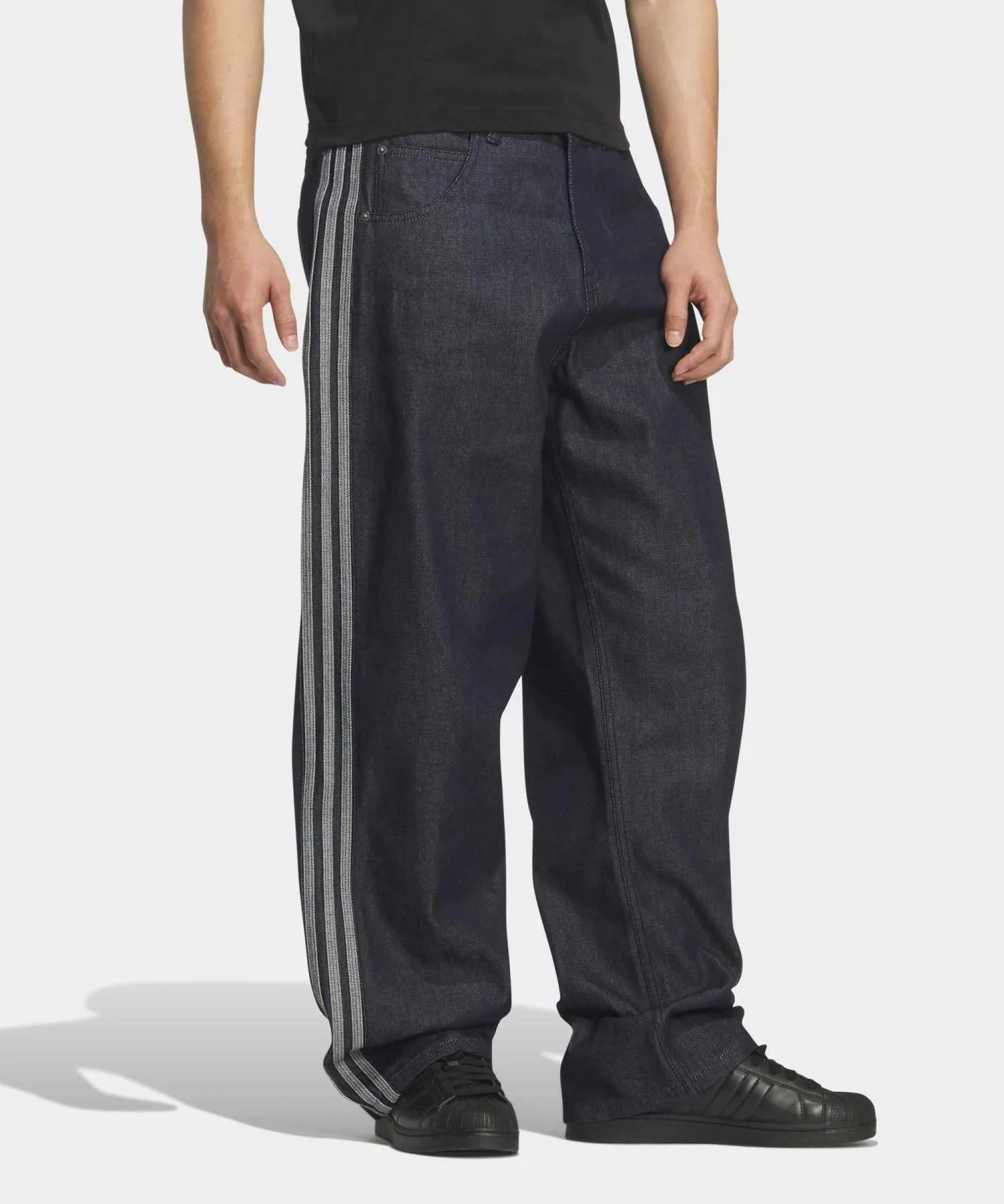 Унисекс брюки джинсовые Firebird Track adidas Originals синие — фото 3