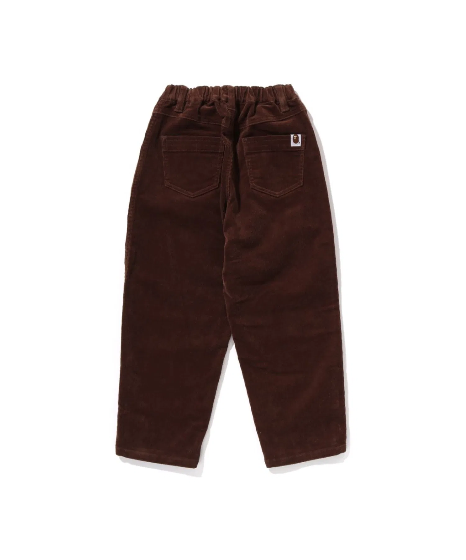 Детские вельветовые брюки A BATHING APE с вышивкой BABY MILO коричневые — фото 2