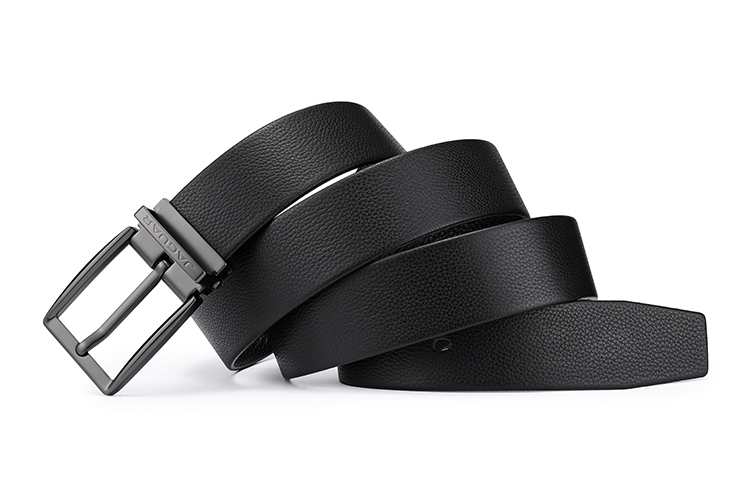 

JAGUAR Кожаный мужской ремень черный, Black