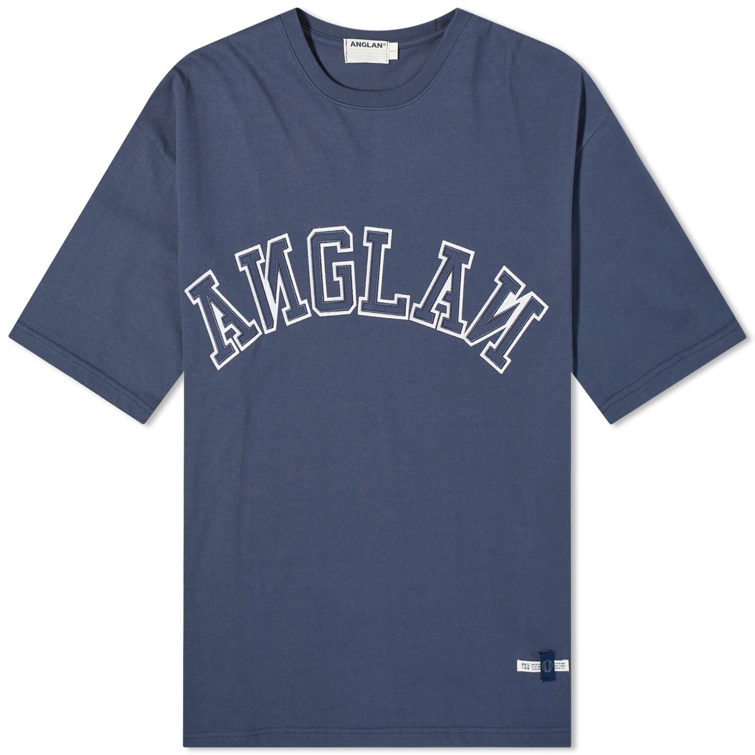 

Футболка Anglan Applique Logo T-Shirt, темно-синий