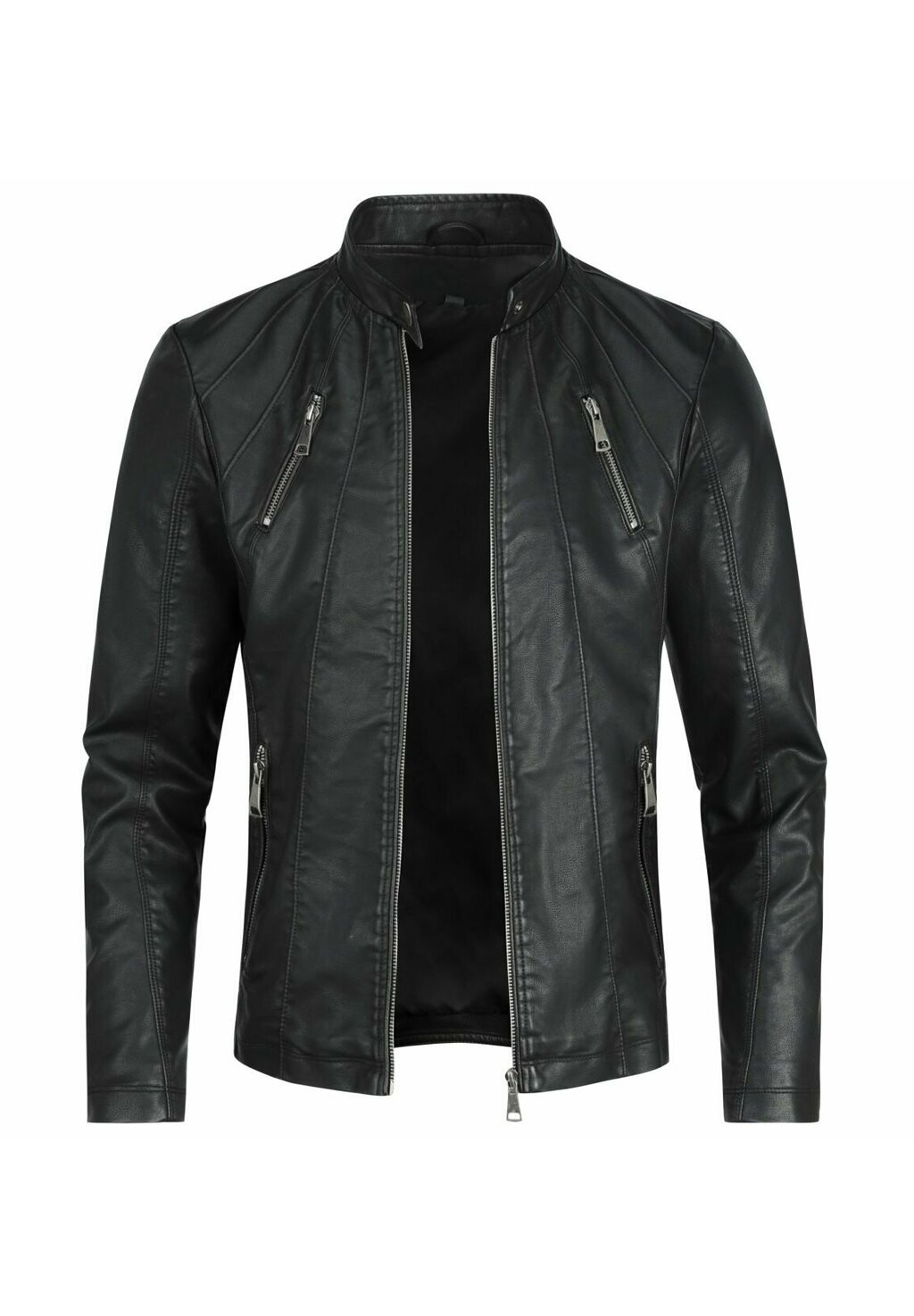 

Куртка из искусственной кожи CASUAL Allthemen, черный