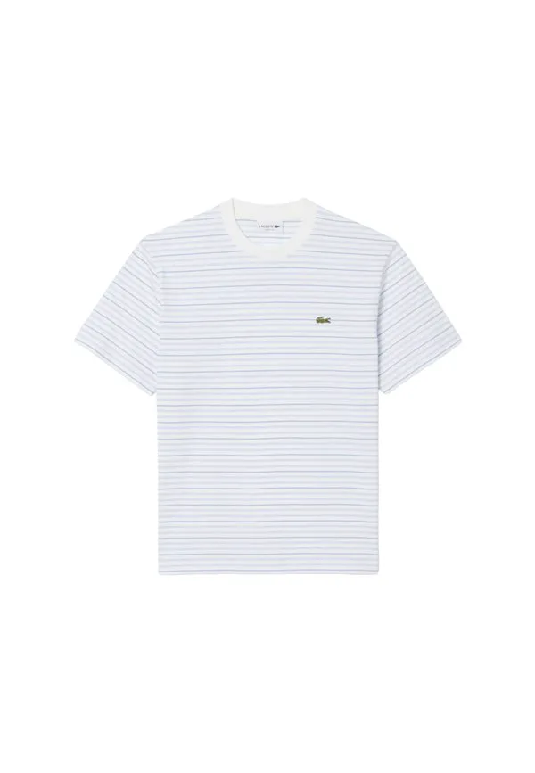 Футболка с круглым вырезом и принтом Lacoste, Azul Claro Blanco — фото 4