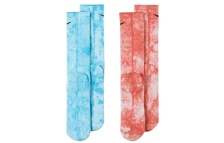 Носки Nike Unisex Everyday Plus Medium Stockings 2 Packs Blue/Red, красный — фото 2
