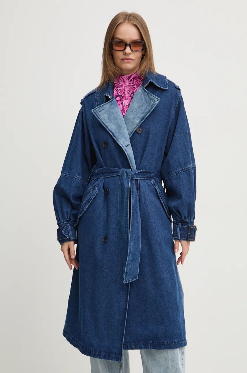 

Пальто Desigual BERLIN из хлопка, синий