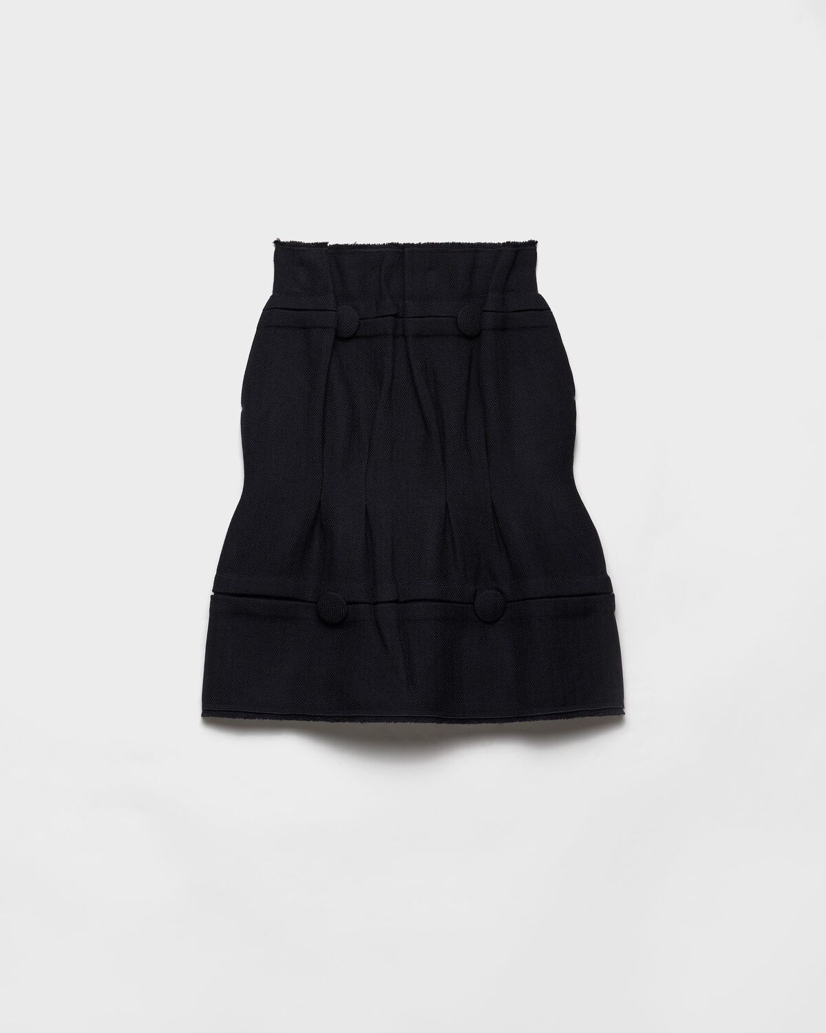 

Шерстяная миди-юбка с узором «елочка» Prada, синий