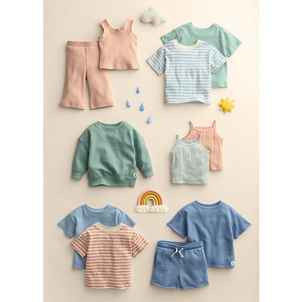 Детский комплект из майки и широких брюк Little Co. By Lauren Conrad, Peach Layer — фото 4