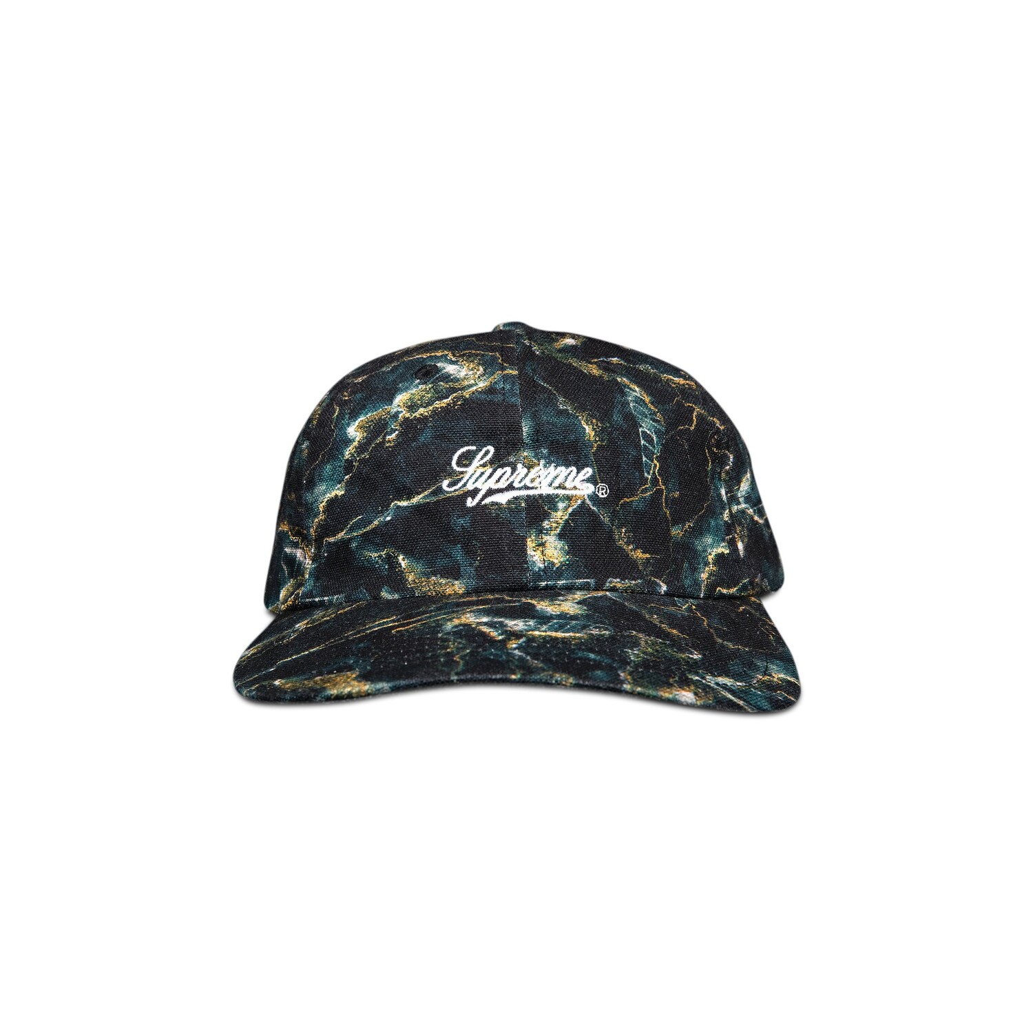 

Supreme мраморный 6-панельный, черный