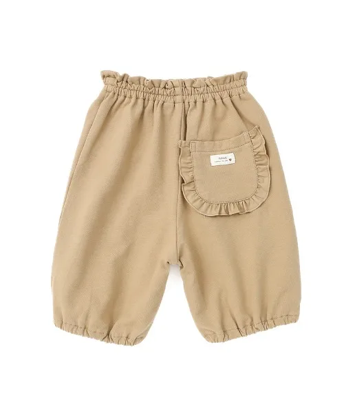 Детские штаны с резинкой и сборками n.o.u.s Gather Half Pant бежевые — фото 2