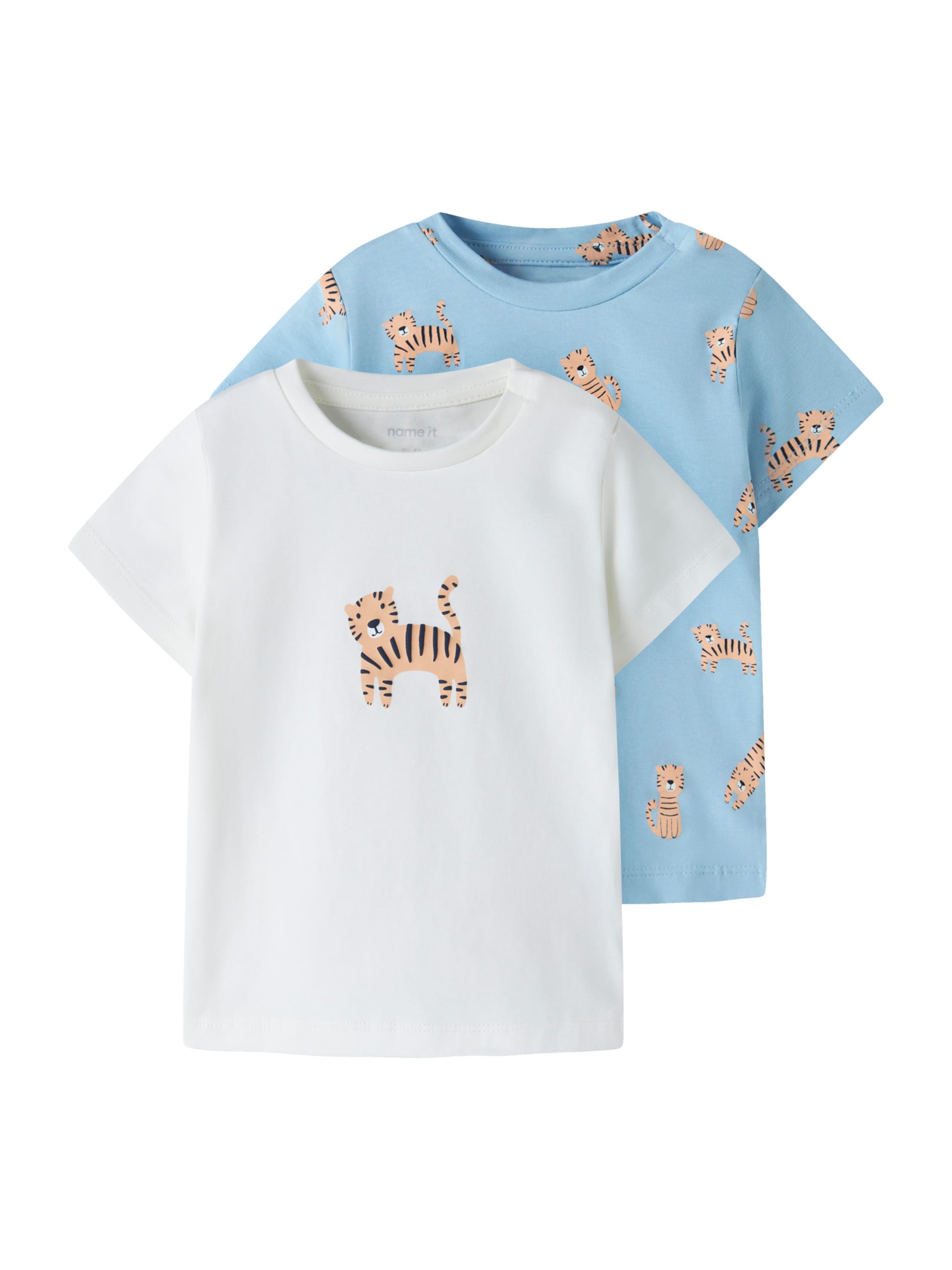 

NAME IT Футболка 'NBMVAVROELS' в светло-голубом и белом цветах
