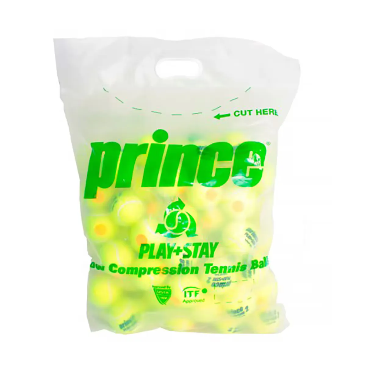 

Упаковка из 72 теннисных мячей PLAY & STAY STAGE1 Prince, желтый