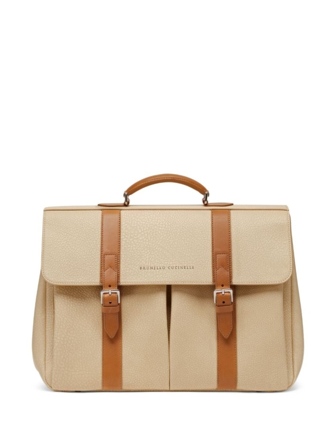 

Brunello Cucinelli кожаный портфель, нейтральный цвет