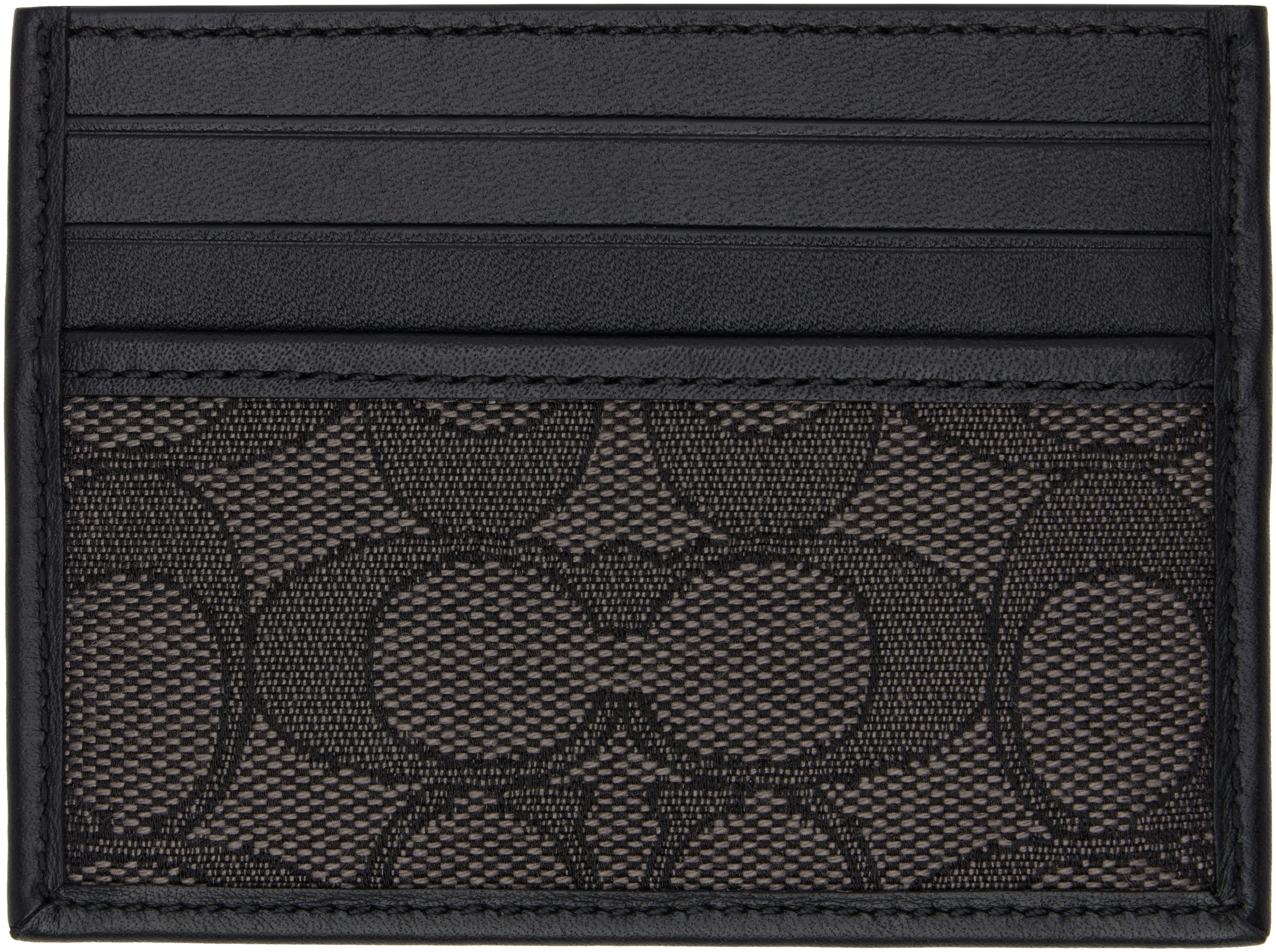 

Визитница из черного фирменного жаккарда Coach 1941