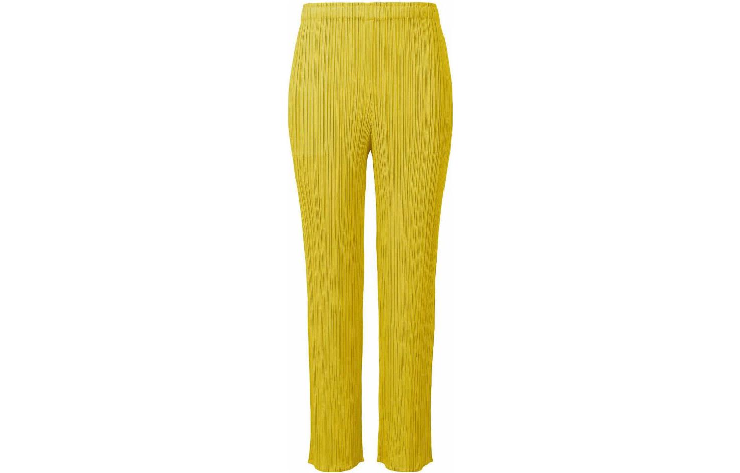 

PLEATS PLEASE ISSEY MIYAKE Женские повседневные брюки SS22 Yellow
