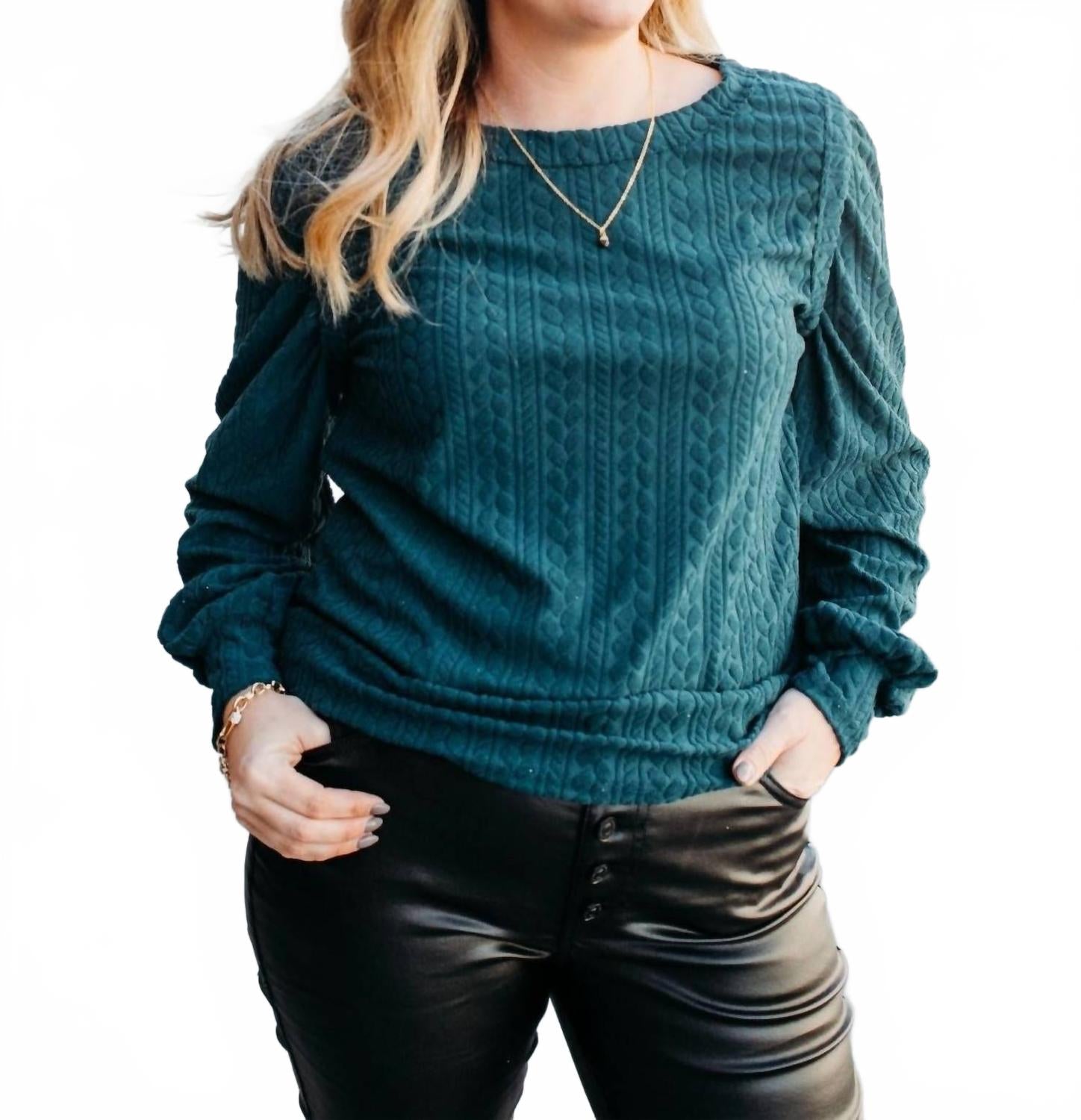 

Топ Hunter Texture в зеленом цвете BiBi