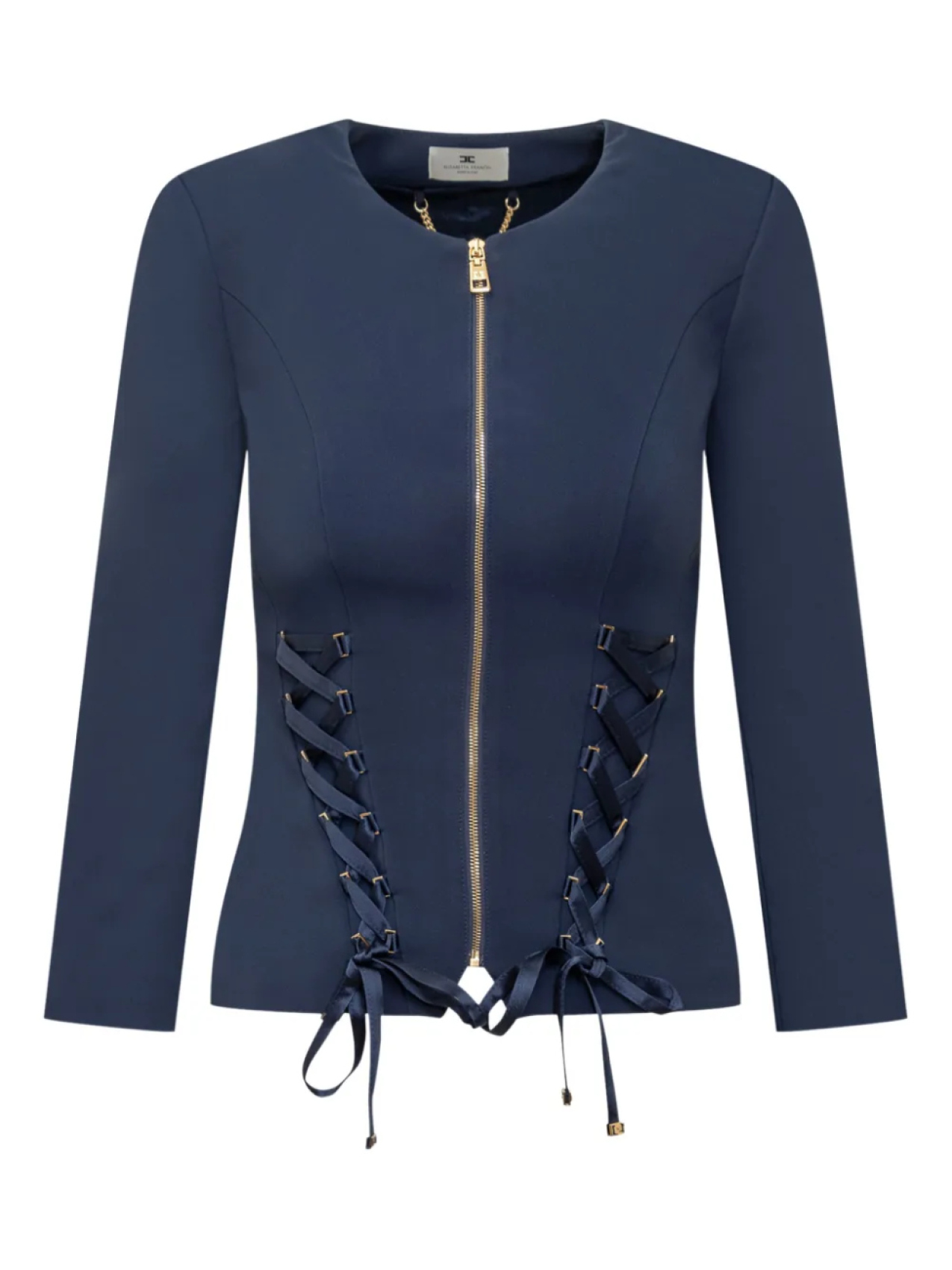 

Elisabetta Franchi куртка на молнии со шнуровкой, синий