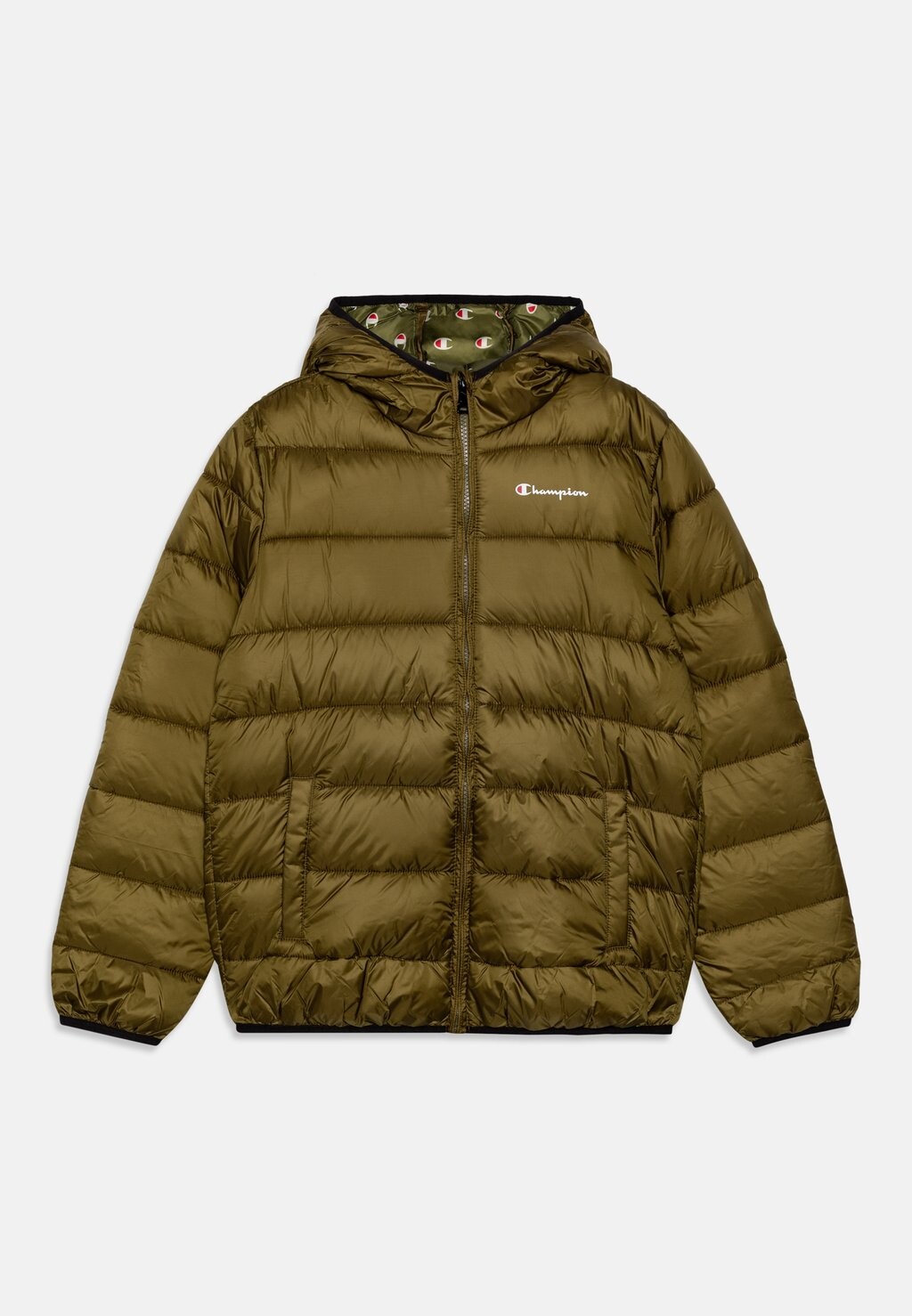 

Зимняя куртка SCRIPT SHOP HOODED CONTRAST SMALL LOGO UNISEX Champion, темно-зеленый