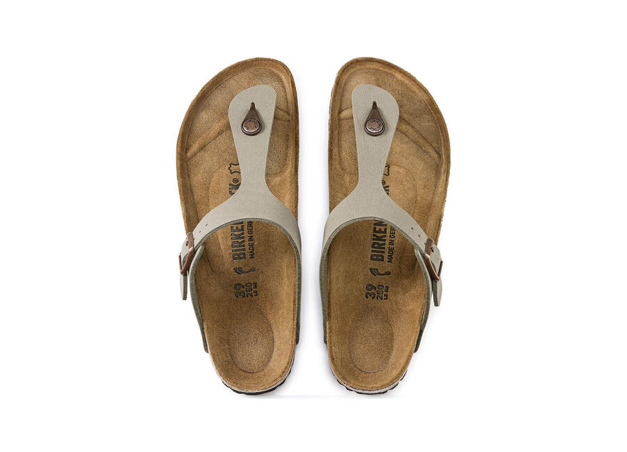 BIRKENSTOCK Сандалии Gizeh Birko-Flor Нубук - 0043391 Серый — фото 4