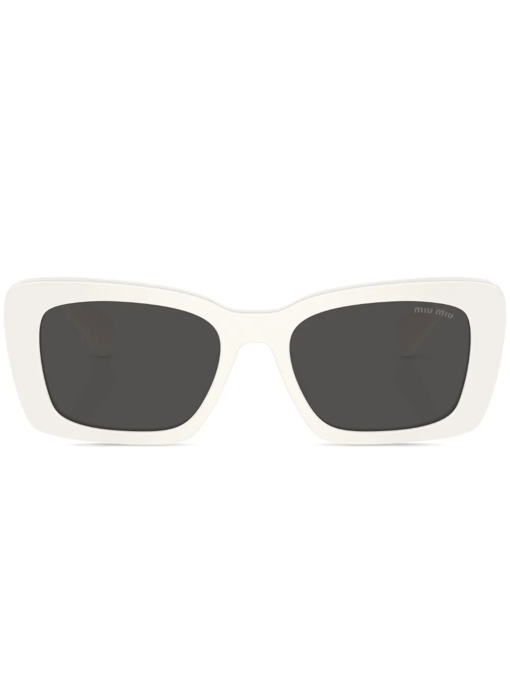 

Солнцезащитные очки в квадратной оправе с логотипом Miu Miu Eyewear, белый