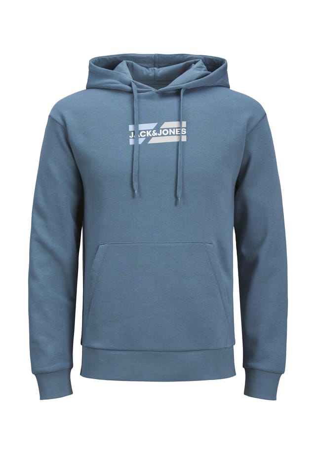 

Толстовка с капюшоном с графическим принтом Jack & Jones, синий