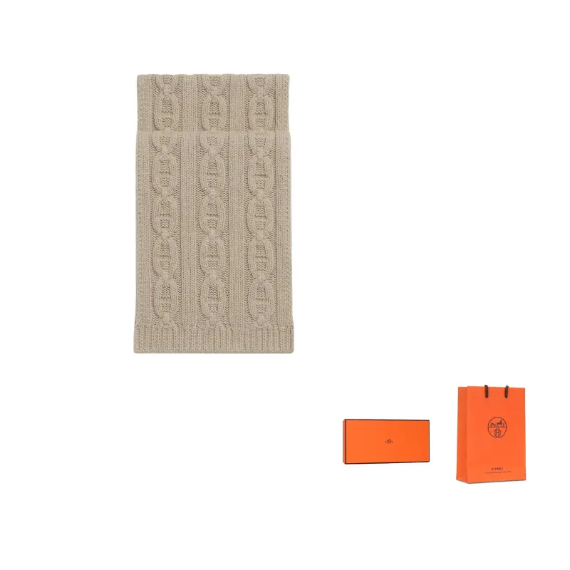 

HERMES Шарф-сетка мужской, Beige