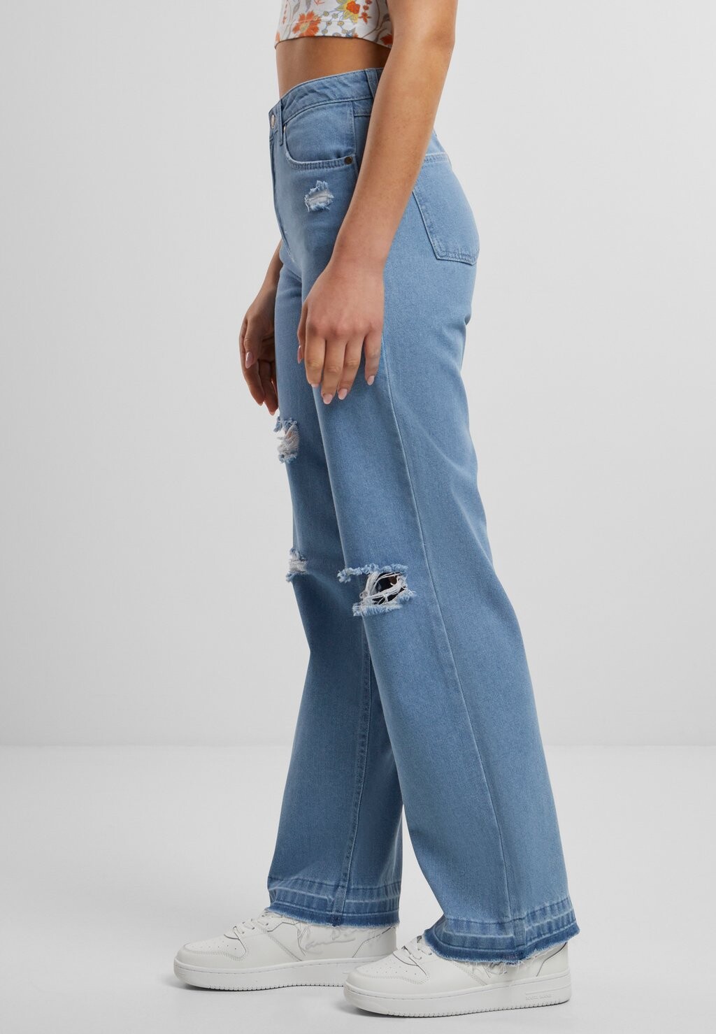 

Джинсы свободного кроя Og Distressed Wide Leg Karl Kani, светло-голубые
