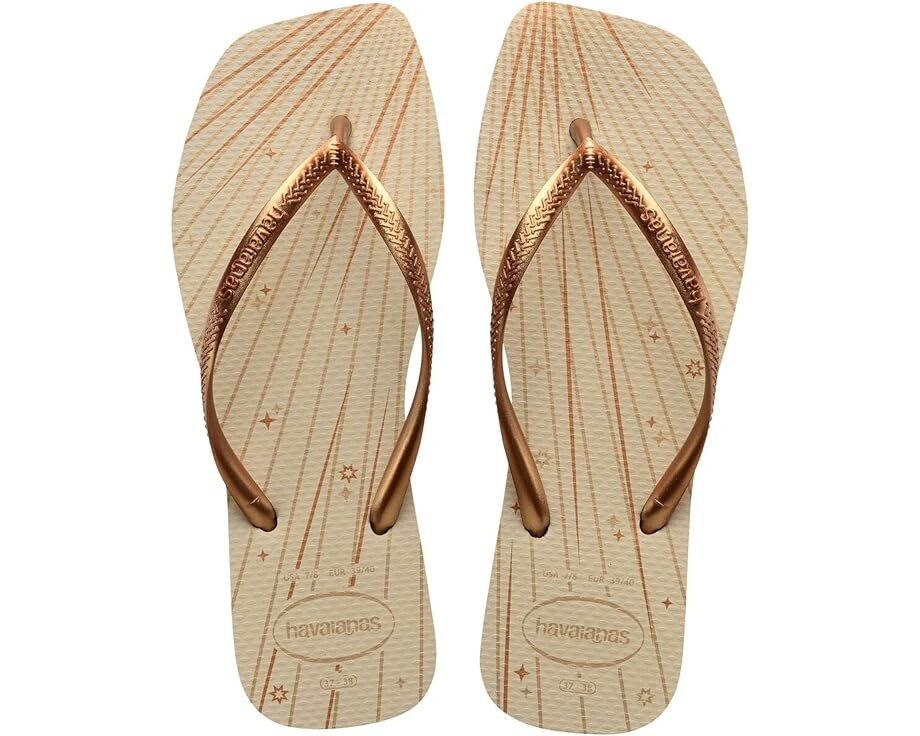 

Сандалии Havaianas Slim Square Fireworks Flip-Flops, бежевый