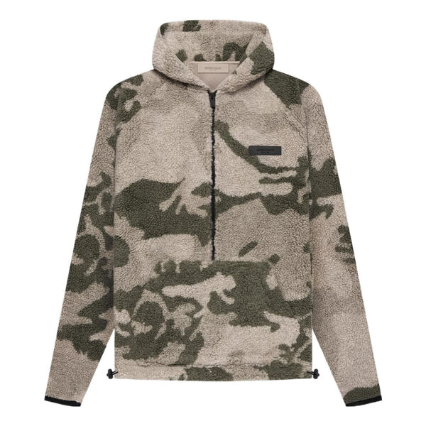 

Толстовка Fear of God Essentials SS22 Polar Fleece Half Zip Hoodie 'Camouflage'