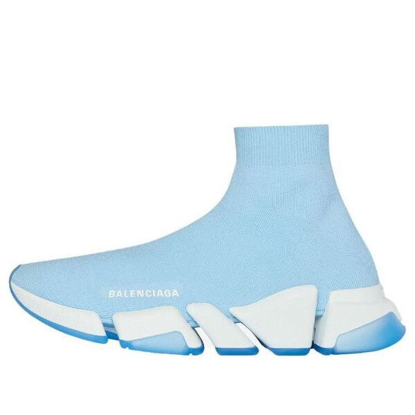 Кроссовки speed 2.0 trainers 'rib-knit blue' Balenciaga, синий