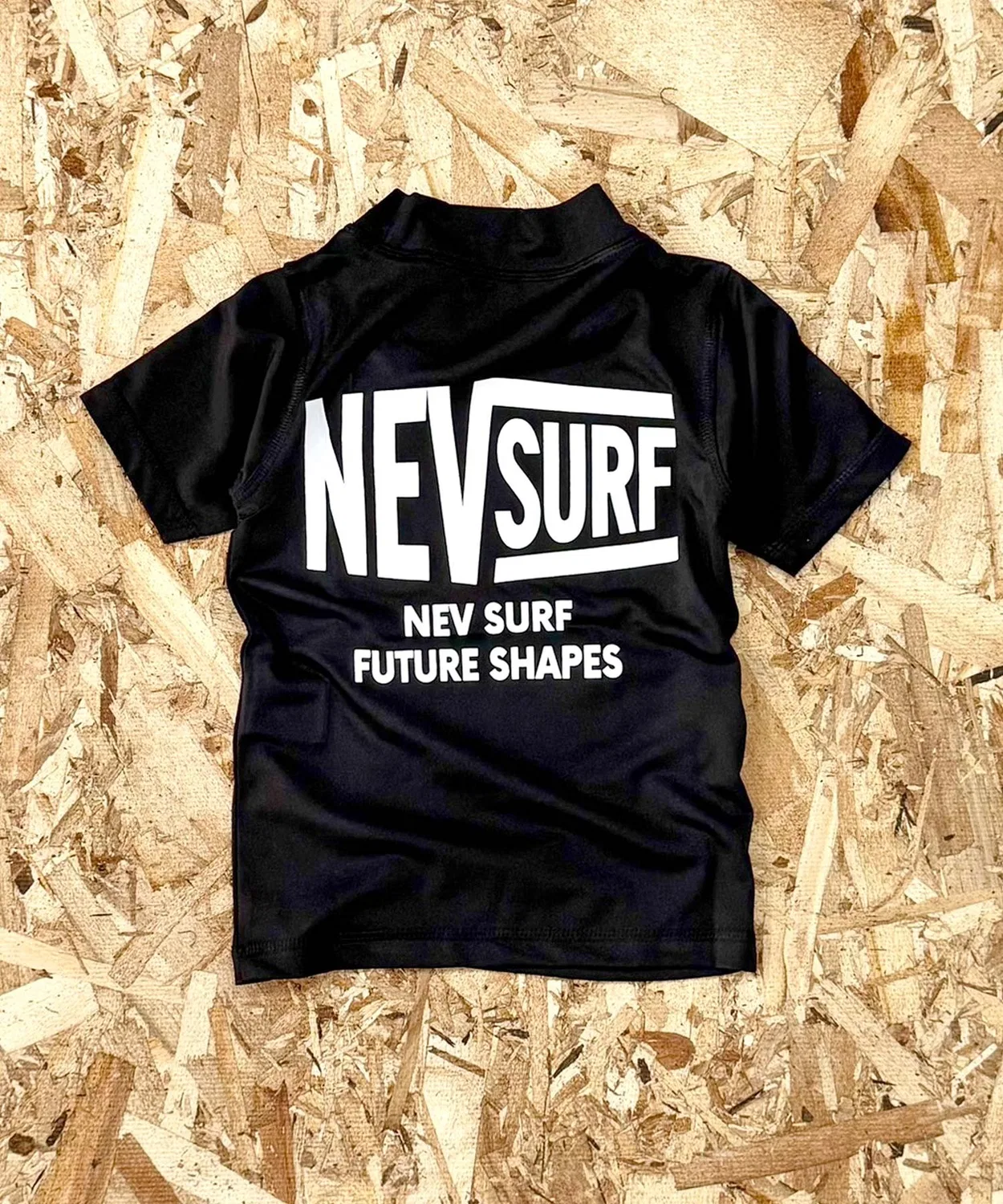 Рашгард детский с принтом NEVSURF чёрный
