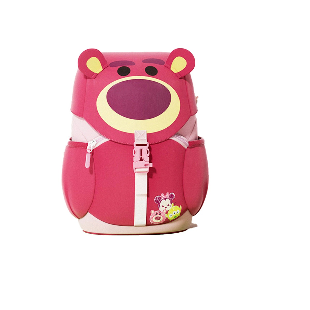 

Disney Полиэстеровый рюкзак большого размера унисекс розово-красный оранжевый синий, Strawberry Bear Trumpet