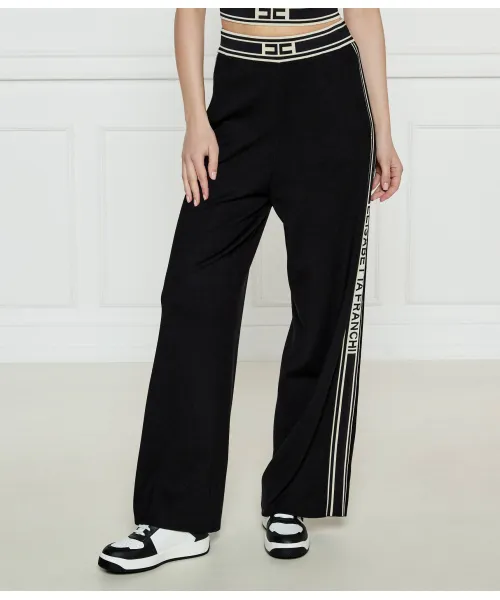 

Трикотажные брюки Flare fit Elisabetta Franchi, черный