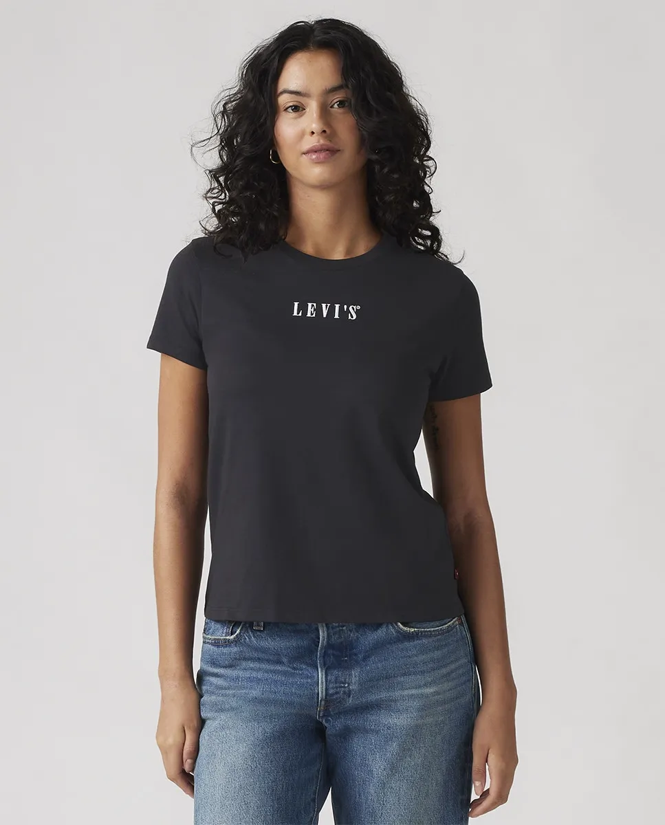 

Женская футболка с короткими рукавами и круглым вырезом Levi's, черный