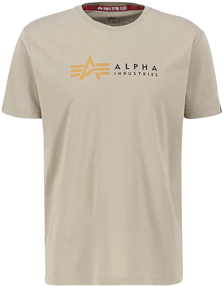 

Рубашка с короткими рукавами Alpha Industries "Alpha Label T", цвет Vintage Sand
