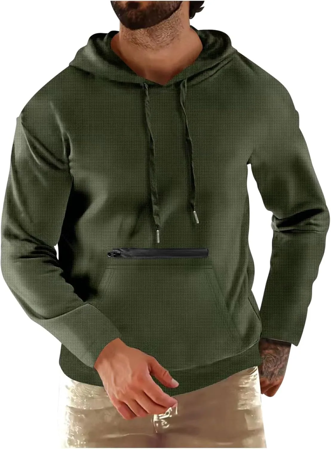 

Мужская толстовка с капюшоном, легкая, с карманом