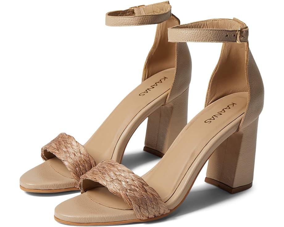

Туфли KAANAS Dumai Raffia Strap Heel, цвет Cinnamon