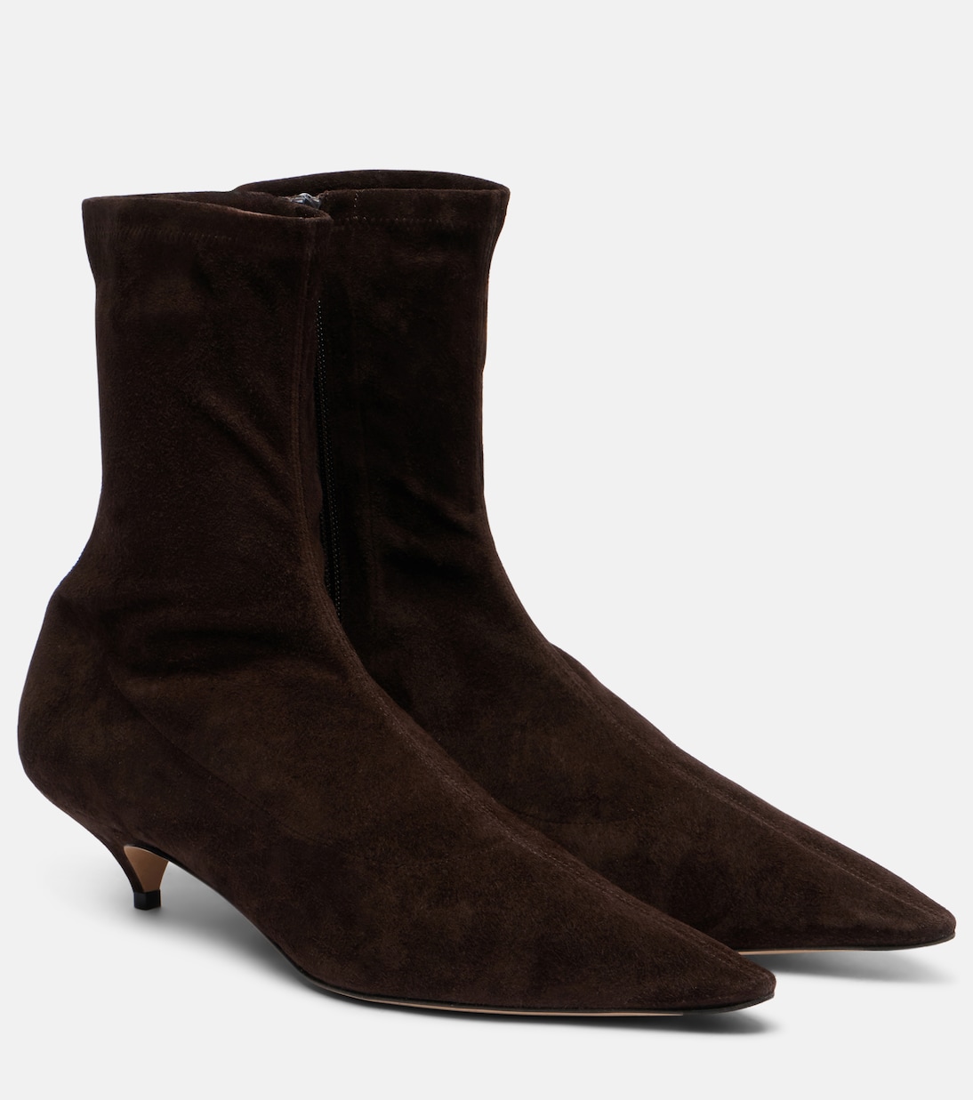 Ботильоны замшевые Liisa 40 The Row, Lacquer Brown