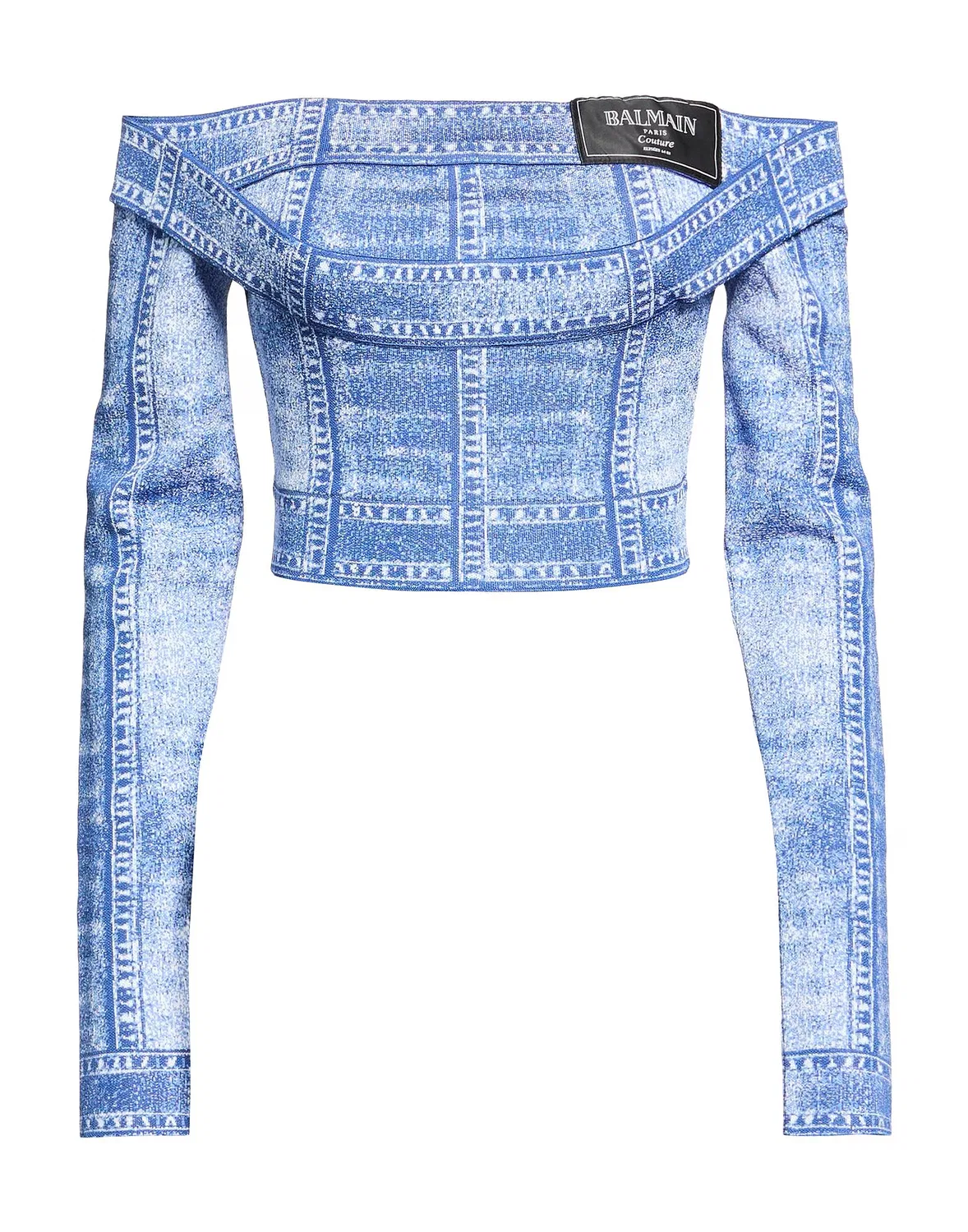 Топ трикотажный BALMAIN синий