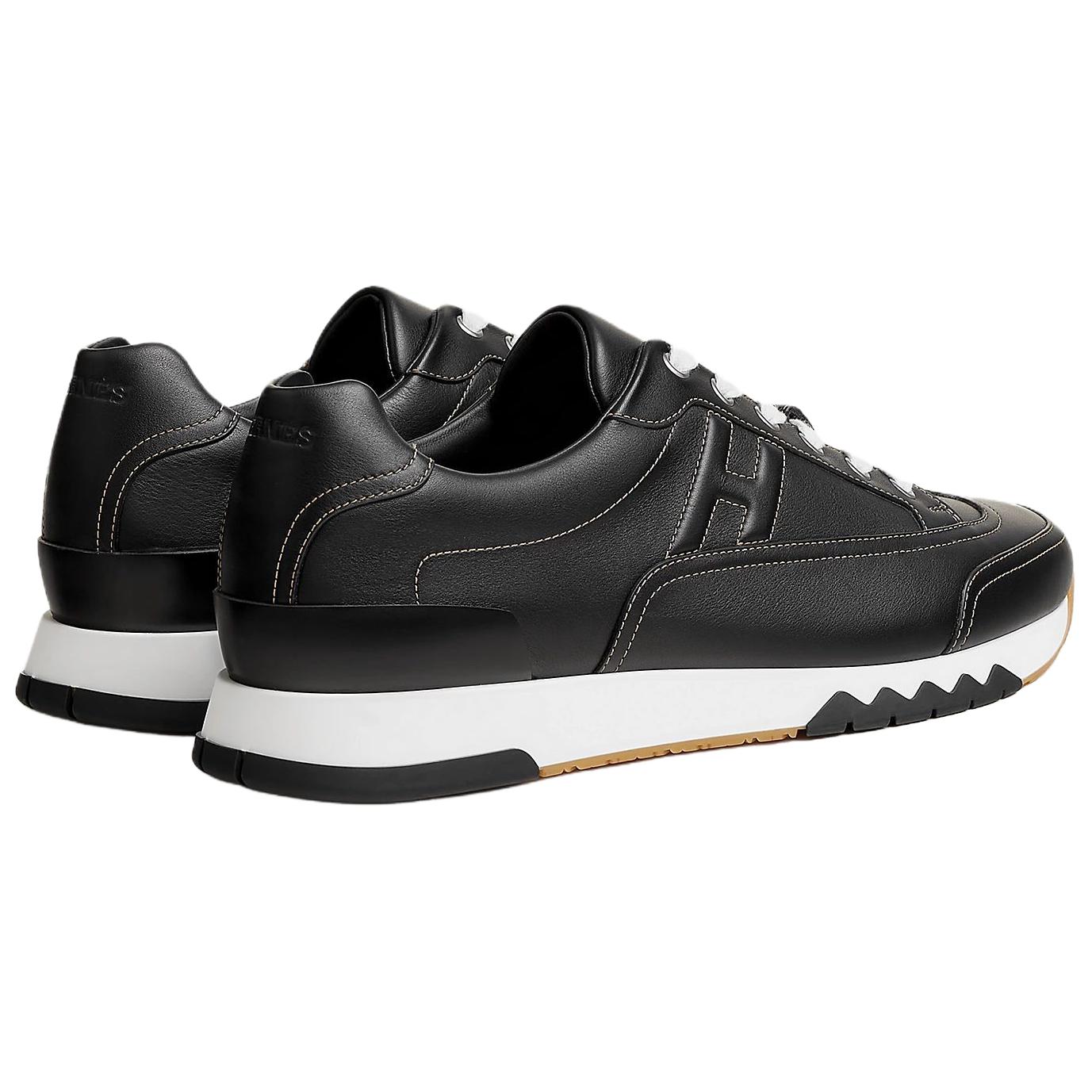 HERMES Низкие трейловые повседневные кроссовки мужские black — фото 4