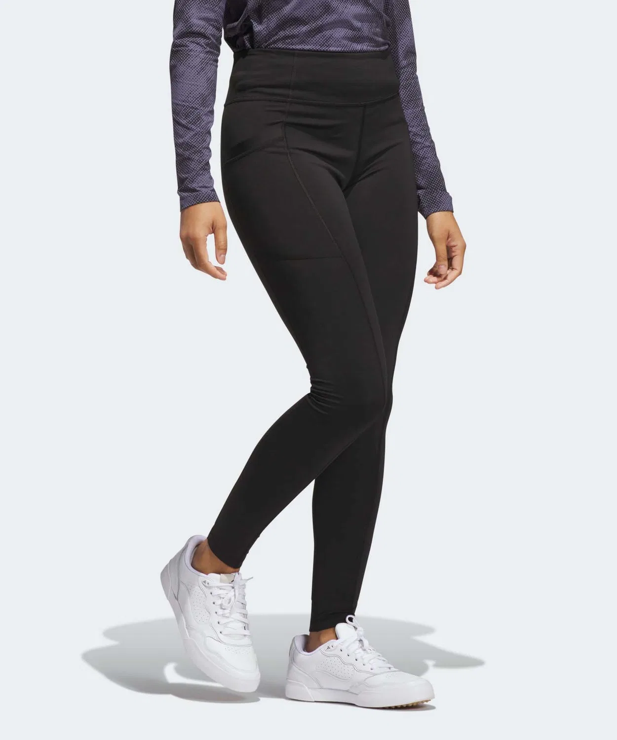 Леггинсы для гольфа adidas Golf CLIMAWARM, чёрные — фото 2