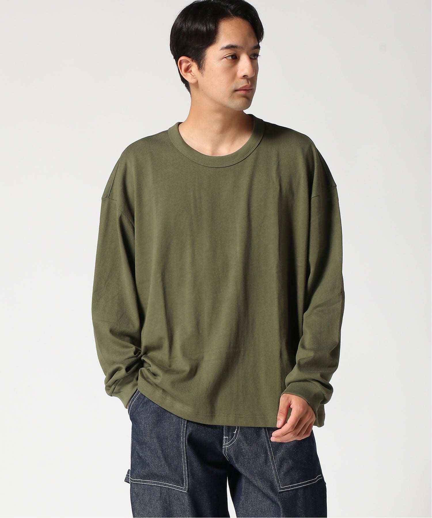 (U) Укороченная футболка оверсайз GAP, ARMY_JACKET_GREEN — фото 4